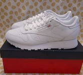 Reebok Classic Leather Trainers Mens / Women's Sizes 6.5uk White/White Rare New