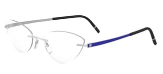 Lunettes de Vue Silhouette MOMENTUM 5529/HE RHODIUM SONIC BLUE 56/17/135 femme