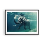 Affiche Poster 70x50cm Tableaux Image Photo éléphant animal eau Wall Art