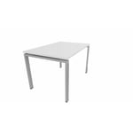 Bureau individuel profondeur 80 cm Producteo Gris aluminium CONNECT : bureau P80/obturateurs prépercés D200x80/cpl blanc neige/cpi gris