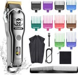 Hair Cutting Kit Pro Hair Clippers for Men Professional Barber Clippers IPX7 Wat