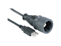 Usb-Kontakt Pxp6040/B/2M00 Typ B (Låsanordning) På Typ A. Pxp6040/B/2M00 Bulgin Innehåll: 1 St