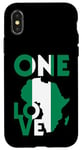 Coque pour iPhone X/XS Un amour avec le drapeau du Nigeria en Afrique, carte de la fierté nigériane