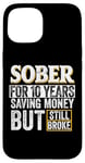 iPhone 15 Funny Sobriety 10 Years Anniversary, Funny Sober Recovery Case