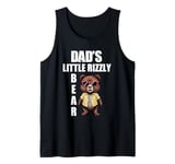 Rizz Bear Dad's Little Rizzly Bear Funny Rizz Saying Tank Top