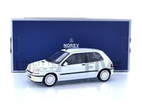 Norev- Renault Clio 16S 1991 White 1:18 Miniature, 185251
