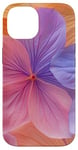 Coque pour iPhone 14 Mélange floral romantique dans des tons orange chaud et bleu froid