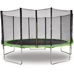 Habitat Et Jardin - Trampoline Yoopi - ø 4.60 m - Vert - Avec filet + échelle + couverture + kit d'ancrage