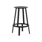 HAY - Revolver Bar Stool Low - Black - Barstolar - Leon Ransmeier - Svart - Metall