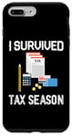 Coque pour iPhone 7 Plus/8 Plus Calendrier amusant de la saison fiscale I Survived Tax Season Meme