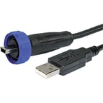 Cordon adaptateur 2m usb a mâle / Mini-USB b mâle IP68 eska Bulgin PX0441/2M00