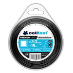 Cellfast Fil De Coupe Fil De Débroussailleuse Renforcé Acier Trempé Et Résistant Premium Carré 2,0 mm 15 m