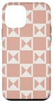 Coque pour iPhone 12 mini Peach Cream Blush Pink Pastel Triangle Square Patterns