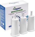 3 Pack Water Filter for Sage, TÜV SÜD Certified Coffee Machine Cartridge Repl