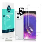 Ibywind Protection Écran pour Oppo Find X5 Pro 5G 6.7"[Paquet de 2],Protection arrière Effet Fibre de Carbone,Compatible avec Lecteur d'empreintes digitales