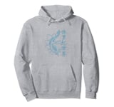 Jurassic World Stegosaurus Blue Glow Kanji Outline Sweat à Capuche