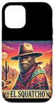 Coque pour iPhone 12/12 Pro El Squatcho Bigfoot Cowboy Sunset Funny Western Sasquatch