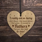 Dad Engraved Heart Gift For Father Birthday Christmas Gift From Daughter Son