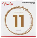 Fender 073-0060-405 60CL .011 - .052 Phosphor Bronze Cordes de guitare acoustique légères personnalisées