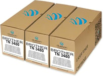 3X TN3480, TN-3480 Noir Toner Compatible avec Brother DCP-L5500 L6600 HL-L5000 L5100 L5200 L6250 L6300 L6400 MFC-L5700 L5750 L6800 L6900.[G1353]