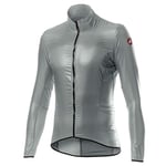 CASTELLI Aria Shell Jacket Men's, Silver Gray/Dark Gray, M