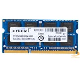 Crucial 8GB 2Rx8 PC3L-12800S DDR3L 1600Mhz SODIMM Laptop Memory Low Density CL11