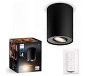 Philips - Himmennettävä LED-kohdevalo Hue PILLAR 1xGU10/4,2W/230V + kaukosäädin musta