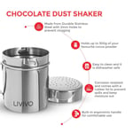 Stainless Steel Chocolate Shaker Icing Cocoa Flour Sugar Cappuccino Sifter & Lid