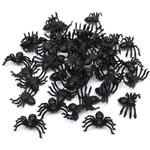 1X(50x Plastic Black  Trick Toy Halloween Haunted House Prop Decor A4M9)7685