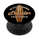 Surf Trestles California Vintage Surf Vacation Design PopSockets PopGrip Adhésif