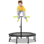 115CM Folding Trampoline Adults Kids Exercise Trampoline W/Handrail