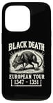 Coque pour iPhone 13 Pro Black Death European Tour Plague Rat Histoire médiévale