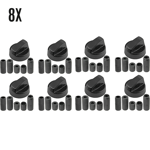 8x KENWOOD Oven Cooker Black Hob Flame Burner Hotplate Control Switch Knobs