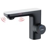 Robinet Automatique Infrarouge Mitigeur Lavabo à Double induction Noir - LONHEO