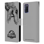 OFFICIAL JURASSIC WORLD FALLEN KINGDOM LOGO LEATHER BOOK CASE FOR OPPO PHONES