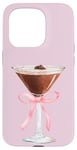 Coque pour iPhone 15 Pro Esthétique Rose Matrini Y2K Coquette Espresso Martini Lover