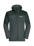 Jack Wolfskin Glaabach 3-In-1 Hooded Parka Jacket, Slate Green