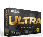 Wilson Ultra Distance 15 Balles de Golf Jaune