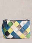 White Stuff Connie Double Pouch Crossbody Bag, Blue/Multi