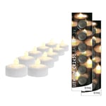 10st värmeljus Paulo med 12st reservbatterier, realistiska LED-ljus med timer 5st 2-pack