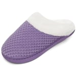 Mishansha Chausson Hiver Femme Homme Mousse Mémoire Pantoufles Chaude Antidérapant,violette59,42/43 EU