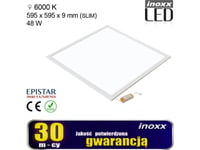 Nvox Led Panel 60X60 48W Taklampe Kasse 6000K Kald