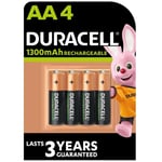 4 Duracell AA 1300 mAh PRE STAY CHARGE Rechargeable Batteries NiMH HR6 DC1500