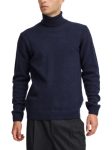 Casual Friday Bounty Wool Blend Roll Neck Jumper, Navy Blazer