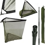 42 INCH GREEN CARP FISHING LANDING NET + PLASTIC BLOCK + STINK BAG TACKLE + 2M