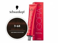 Schwarzkopf Igora Royal 3-68 Dark Brown Chocolate Red hair colour 1 tube new