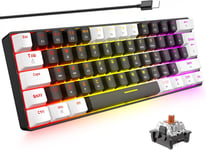 Ziyou Lang 60% Clavier Mecanique Gaming Rétro-Éclairage Rvb Led Commutateur Brun Usb À Type-C Filaire Mini Compact Ergonomique Anti-Ghosting Pour Windows Mac Pc Ps4 Xbox Gamer Voya[Cla170521]