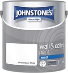 Wall & Ceiling Paint 2.5L Pure Brilliant White Matt Emulsion Easy Apply 12m2 Cov