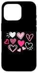 iPhone 16 Pro Cute Happy Valentines Day Cute Love Heart Pattern Women Kids Case