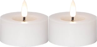 Flamme Flow XL Värmeljus Ø70mm 2-pack Vit